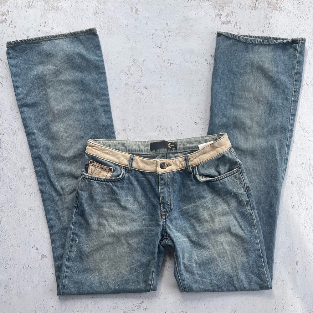 Just Cavalli Vintage Y2K Snakeskin Flare Jeans Size 29